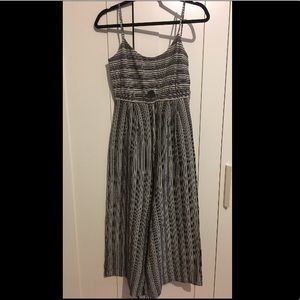 Black and white striped jumpsuit